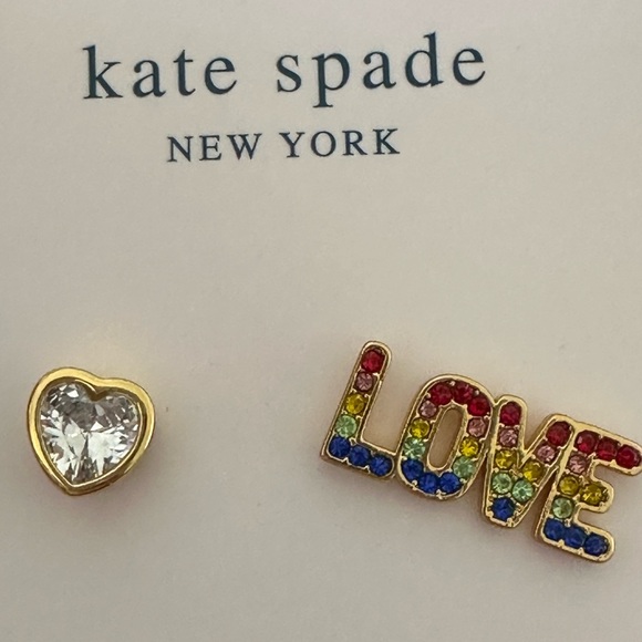 Kate spade ( sale price ) mismanaged love ❤️ stud earrings - Picture 10 of 10
